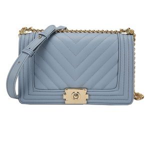 Quilted Crossbody Bag Chain Purse for Women -Classic PU Leather Shoulder Bag